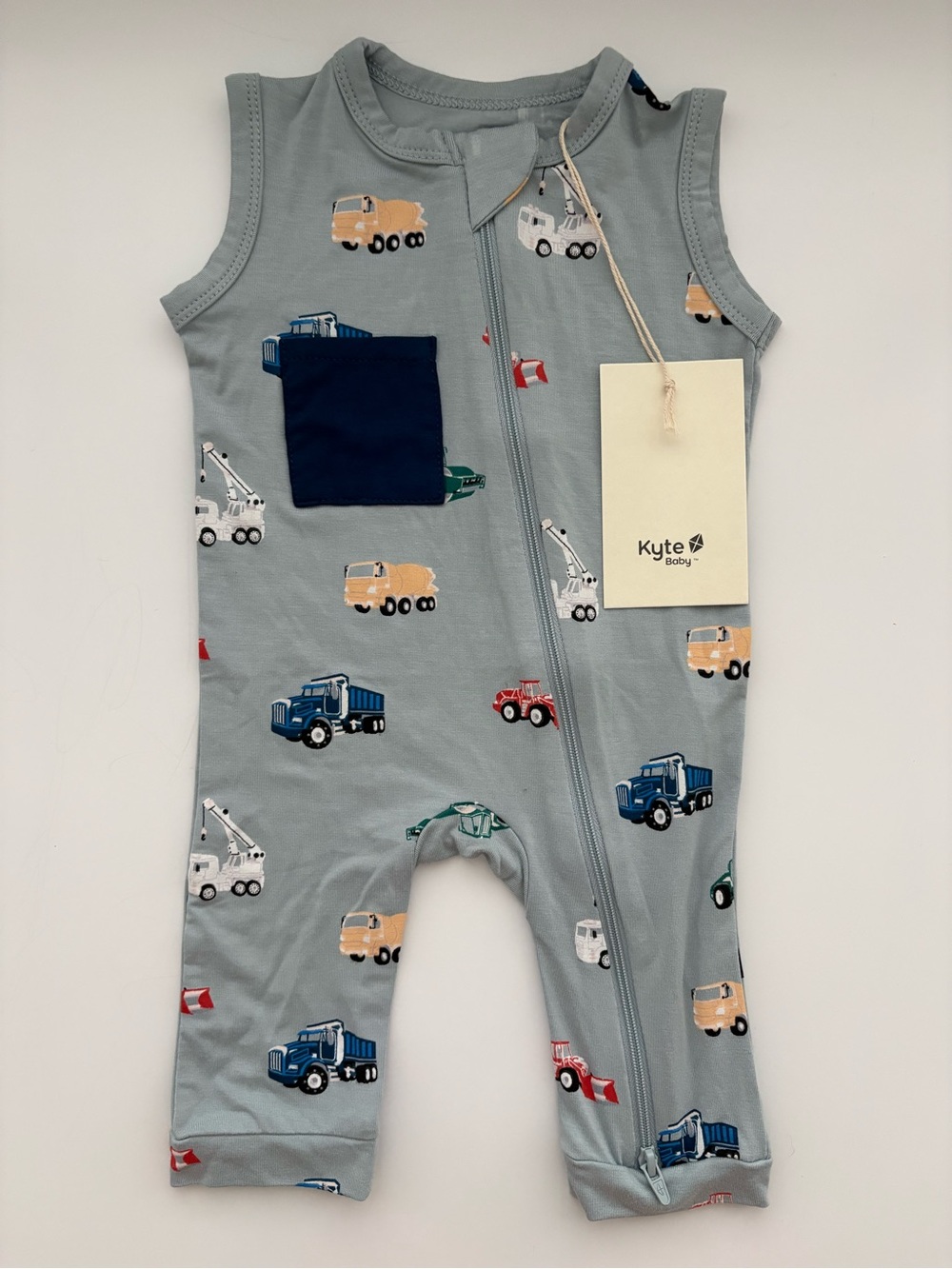 Kyte Baby Zippered Sleeveless Romper 3-6M